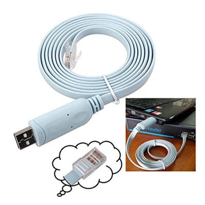 Immagine di Wfortune cavo console da USB a Rj45, rollover per Windows/Vista/MAC/Linux blu Blue