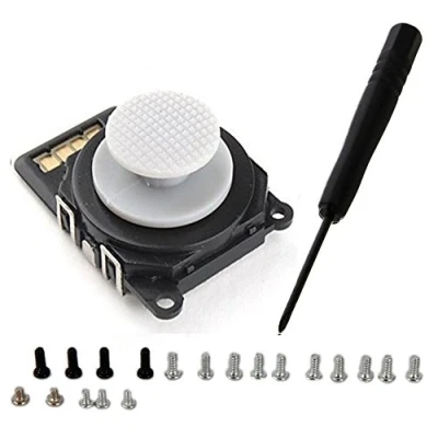 Immagine di Grigio Analog 3D Button joystick stick Rocker con tappo per Sony PSP 2000 2001 + 19 viti Tool