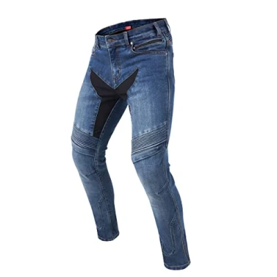 Immagine di REBELHORN Eagle III Jeans da Moto Uomo Inserti in Kevlar Dupont Protezioni ginocchia e fianchi SAS TEC Slim Fit