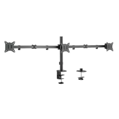 Immagine di Logilink Supporto per monitor in alluminio 3 (17 27&quot;), lunghezza braccio: 658 mm ciascuno