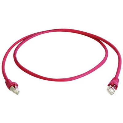 Immagine di Telegärtner L00000A0232 RJ45 cavo di rete, patch CAT 6A S/FTP 0.25 m Rosso Ritardante fiamma, con protezione, Schermato a coppie, doppia schermatura,