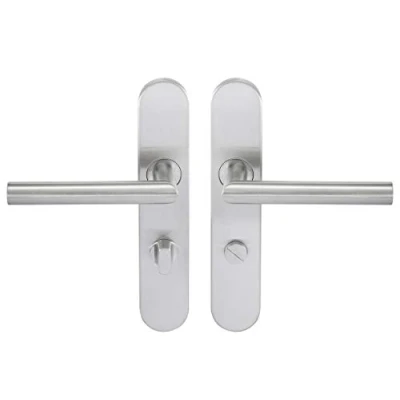 Immagine di Bricard 666470 Set di maniglie in acciaio inox su piastra Tempo Disco,