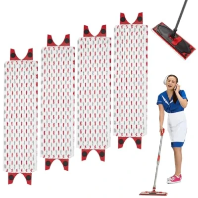 Immagine di Dyaucwpo 4 Pezzi Sistema Lavapavimenti Compatible with Vileda Ultramax, Ricambio Kit Lavabile in Lavatrice, Panno Microfibra Riutilizzabile, per Il Lavaggio Sporco Pulizia del Pavimento