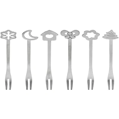 Immagine di THUN Set di Forchettine Linea Regali d&#039;inverno Idea Regalo Natale 2022 Acciaio Inossidabile 11,5 cm