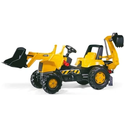 Immagine di Rolly Toys 812004 Veicolo a Pedali JCB Trac Backhoe, con Ruspa Junior e Escavatore Posteriore