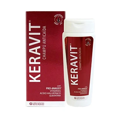 Immagine di KERAVIT Shampoo Anticaduta 200ml con PRO ANAGEX, Vitamine, Cheratina e Acido Ialuronico. Dermatologicamente testato