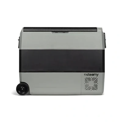 Immagine di Steamy E Dual Zone 60 Roller, Frigo portatile a compressore elettrico con ruote, 56 Litro, Grigio