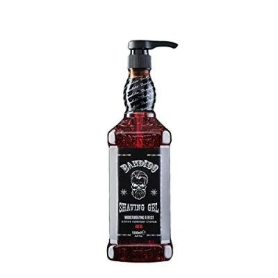 Immagine di Bandido Shaving Gel Men Red &amp; Blue 1000 ml da barba trasparente uomo, rasatura precisa dei contorni della con ogni rasoio uomo (Red ml)