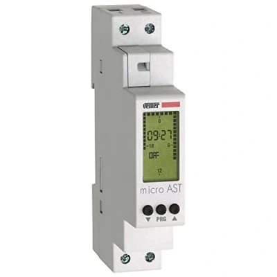 Immagine di VEMER VE762300 MICRO AST Interruttore Crepuscolare Astronomico, Temporizzatore con Programmazione tra Tramonto e Alba, Installazione 1 modulo DIN, Bianco