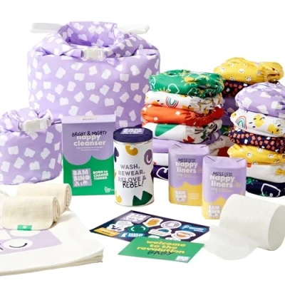 Immagine di Bambino Mio, Set di pannolini riutilizzabili The Changemaker Bundle, 20 x pannolini, fodere, booster, borse bagnate e detergente (Brave)