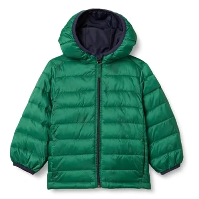Immagine di Amazon Essentials Piumino Leggero con Cappuccio Impermeabile e Ripiegabile Bambini Ragazzi, Verde, 6 7 Anni