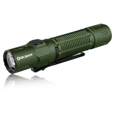 Immagine di OLIGHT Warrior 3S Potente Torcia Max 2.300Lumen, 300 Metri, 6 Uscite, 130 ore di Funzionamento con Doppio Interruttore a Led per Esterni, Forze Dell&#039;ordine (Verde)