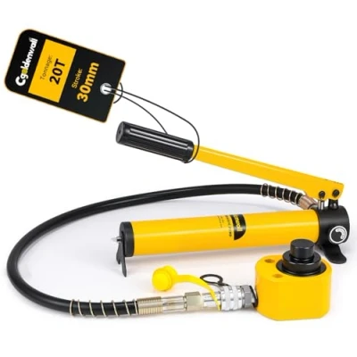 Immagine di CGOLDENWALL 20T Martinetto Idraulico Professionale con CP 180 Pompa Idraulica丨30mm Corsa丨57mm Auto altezza丨per Ponti/Edifici/Ingegneria Meccanica (DFPY 20T+CP 180)