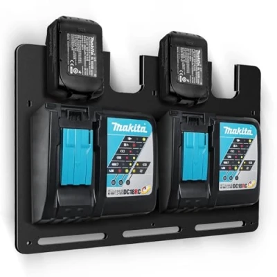 Immagine di bonna supporto da parete per batteria Makita e caricabatterie, avvitatore a batteria, Makita, con robusto 4 pezzi caricabatterie