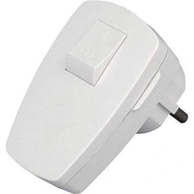 Immagine di Kopp 170402006 Spina angolata di sicurezza Plastica con interruttore 230 V Bianco IP20