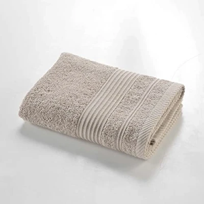 Immagine di Douceur d&#039;Intérieur, Asciugamano da bagno (50 x 90 cm) Tendresse Tortora, spugna tinta unita