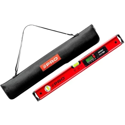 Immagine di PRO900 Livella Digitale 60cm con 2 display LCD e coperchio Elettronica memoria dei valori misurati per un massimo di 19 risultati Classe protezione IP65 Colore Rosso