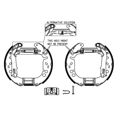 Immagine di TEXTAR Shoe Kit Pro 84065400 freno, Freno a tamburo con cilindretto regolatore/attuatore FIAT: Grande Punto Hatchback