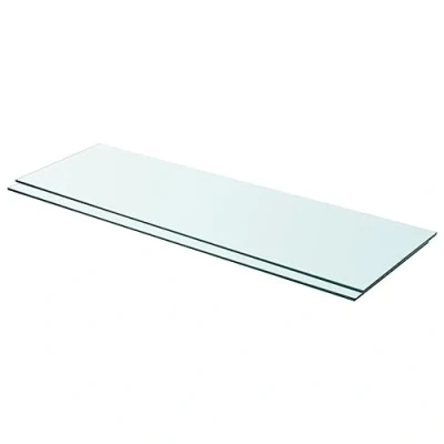 Immagine di vidaXL Mensole in Vetro Trasparente 2 pz 90x30 cm