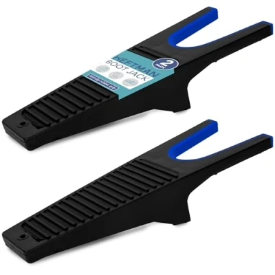 Immagine di HEFTMAN Boot Jack 2 x Heavy Duty Welly Remover, robusto estrattore di stivali in plastica per rimozione rapida e facile tutti i tipi/dimensioni con impugnatura gomma