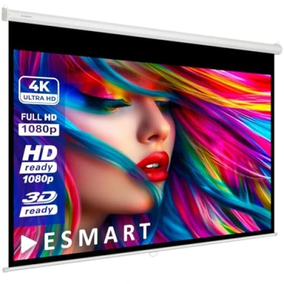 Immagine di ESMART Economia EXR Schermo di rollo manuale 240 x 135 cm (108 &quot;) Formato 16: 9 per proiezione proiettore home cinema tende a rullo LCD LED