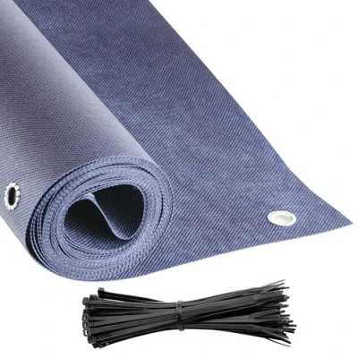 Immagine di COVER IT Blu Telo Frangivista Balcone Ringhiera con Occhielli 70 x 500 cm per Recinzione Giardino Copri