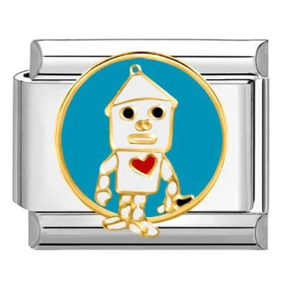 Immagine di Quiges Modulo Charm Link in Stile Italiano da 9 mm Acciaio Inox L&#039;Amore per bracciali Italian Links