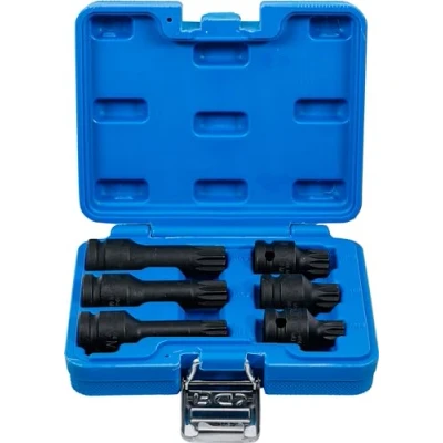 Immagine di Juego de puntas vaso impacto entrada 12,5 mm (1/2&quot;) dentado múltiple interior (para XZN) M14 M18 6 piezas