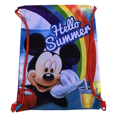 Immagine di Mickey Mouse Topolino Borsa con lacci per palestra, 40 x 30 cm, multicolore