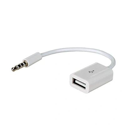 Immagine di AKYGA AK ad 24 Cavo Adattatore Mini Jack 3.5 a USB Femmina Bianco