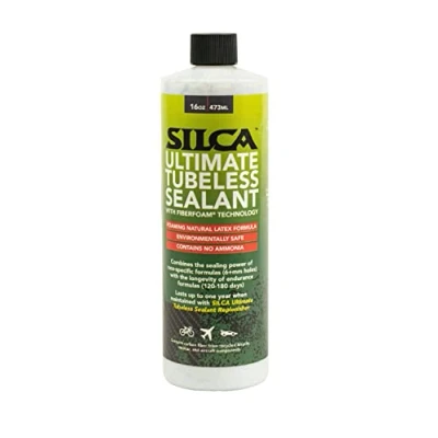Immagine di SILCA Sigillante per pneumatici tubeless definitivo con FIBERFOAM biciclette MTB, strada, ghiaia (sigillante da 16 once carbonio)
