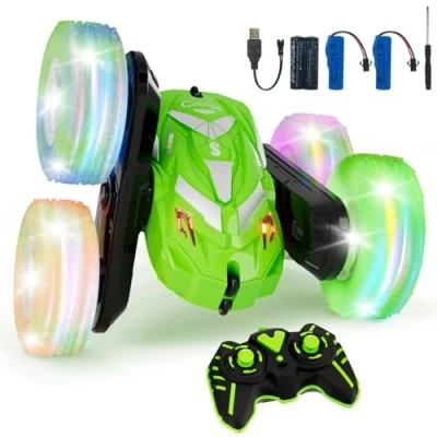 Immagine di Cocopa Macchina Telecomandata per Bambini con Luce, Giochi 3 4 5 6 7 Anni, Regalo Bambino 8 9 Anni Maschio Giocattoli Natale Compleanno, 4WD RC Auto Radiocomandata 4x4 (Verde)