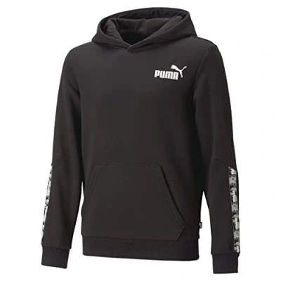Immagine di PUMA Ess Tape Camo Felpa con Cappuccio TR B, Sudore Bambino, Black, 140