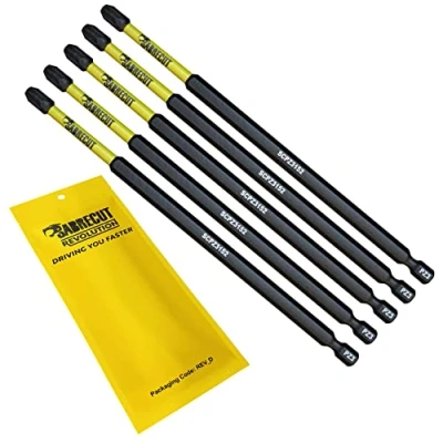 Immagine di 5 x SabreCut SCPZ3152_5 Set di punte per cacciavite a impatto magnetico PZ3 da 152 mm Pozi Pozidriv Heavy Duty compatibile con Dewalt Milwaukee Bosch Makita e altro