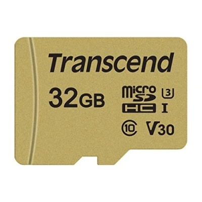 Immagine di Transcend Premium 500S Scheda microSDHC 32 GB Class 10, UHS I, 3, v30 Video Speed incl. Adattatore SD