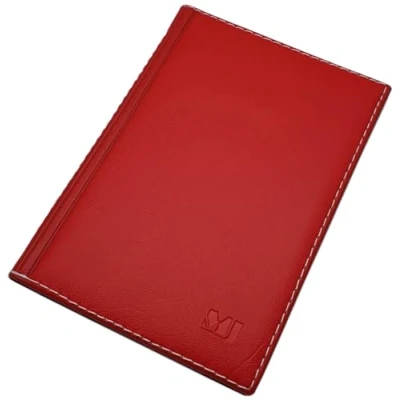 Immagine di myledershop Grande porta carte d&#039;identità e di credito con 12 scomparti MJ Design Germany Made in UE (Design 1 / Rosso)