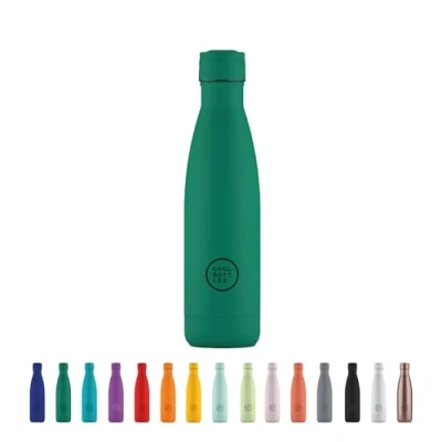 Immagine di Cool Bottles Borraccia Termica in Acciaio Inox 500 ml Vivid Quetzal 26,5 x 7 cm Bottiglia Ermetica Bevande Fredde 36 Ore e Calde 18 Triple Parete Technology Senza BPA