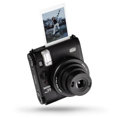 Immagine di Fujifilm INSTAX mini 99 Fotocamera Istantanea Analogica Premium, Doppio Pulsante di Scatto, Controllo dell’Esposizione e del Flash, 6 Effetti Colore, Design Classico, Dimensioni Stampa 86 mm x 54