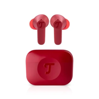 Immagine di Teufel AIRY TWS 2, Cuffie Auricolari Bluetooth Wireless In Ear con Cancellazione attiva del Rumore, Impermeabilità IPX4 e Batteria a Lunga Durata (42 ore), Rosso