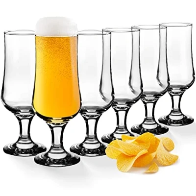 Immagine di bicchieri di birra Kadax, da bevute in bicchiere alta qualitŕ, set 60 ml, d&#039;acqua, succo con piede, per acqua, bevande, bevanda,