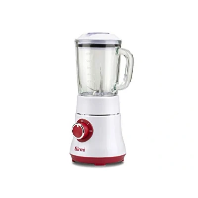 Immagine di Girmi FR23 Frullatore Elettrico, 300W, Bicchiere in Vetro, 2 Velocità, 4 Lame Acciaio INOX, 600 ml, Bianco