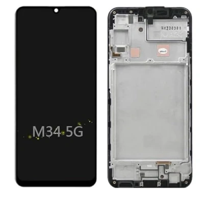 Immagine di Schermo LCD OLED per Samsung Galaxy M34 5G M346 Display SM M346B, M346B/DS Touch Screen Digitizer Assembly parti di riparazione con strumenti (nero telaio)