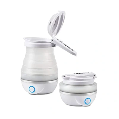 Immagine di G3 Ferrari G10165 Bollitore Pieghevole in Silicone &quot;Compà&quot;, Doppio voltaggio, 0,8 Litri, 750 Watt, Bianco