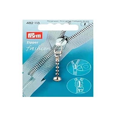 Immagine di Prym Fashion Zipper Pullers Ball Chain Puller Argento col