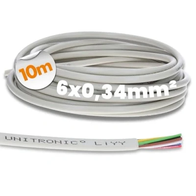 Immagine di 10 m Lapp 0028406 LiYY cavo dati 6 x 0,34 mm², di prolunga LED, saldatura per scheda I, linea dati, segnale a fili, controllo