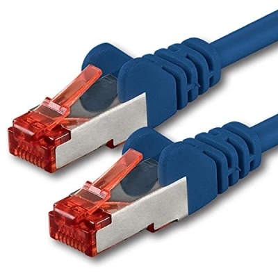 Immagine di 1aTTack.de 1x 1 m Cavo patch di rete Cat 6 Cat6 RJ45 SFTP blu