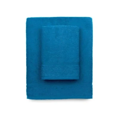 Immagine di zer0bed, Asciugamani Bagno Turchese, Set 2 Bagno, Asciugamano Viso, Bidet, Tinta Unita, 100% cotone, pezzi