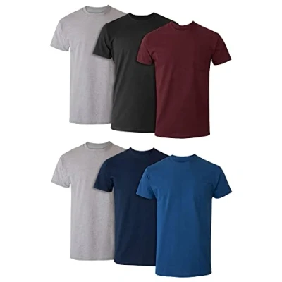Immagine di Hanes Men&#039;s ComfortSoft Tagless Pocket T&#039;s, 5 Pack, Assorted, Large