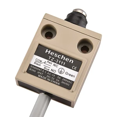Immagine di Heschen TZ 3111 Limitatore compatto precablato SPDT NO + NC momentaneo AC 250V 5A IP67 impermeabile