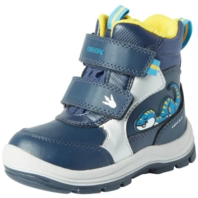 Immagine di Geox Flanfil BOY ABX Stivali da neve per bambini, Taglia: 21, Navy/light blue Finta pelle / tessuto
